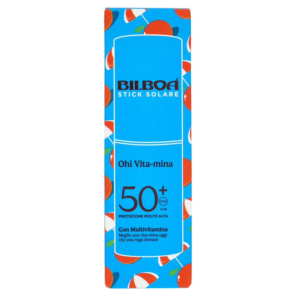 Bilboa Ohi Vita-mina Stick Solare 50+ Protezione Molto Alta con Multivitamina 10 ml